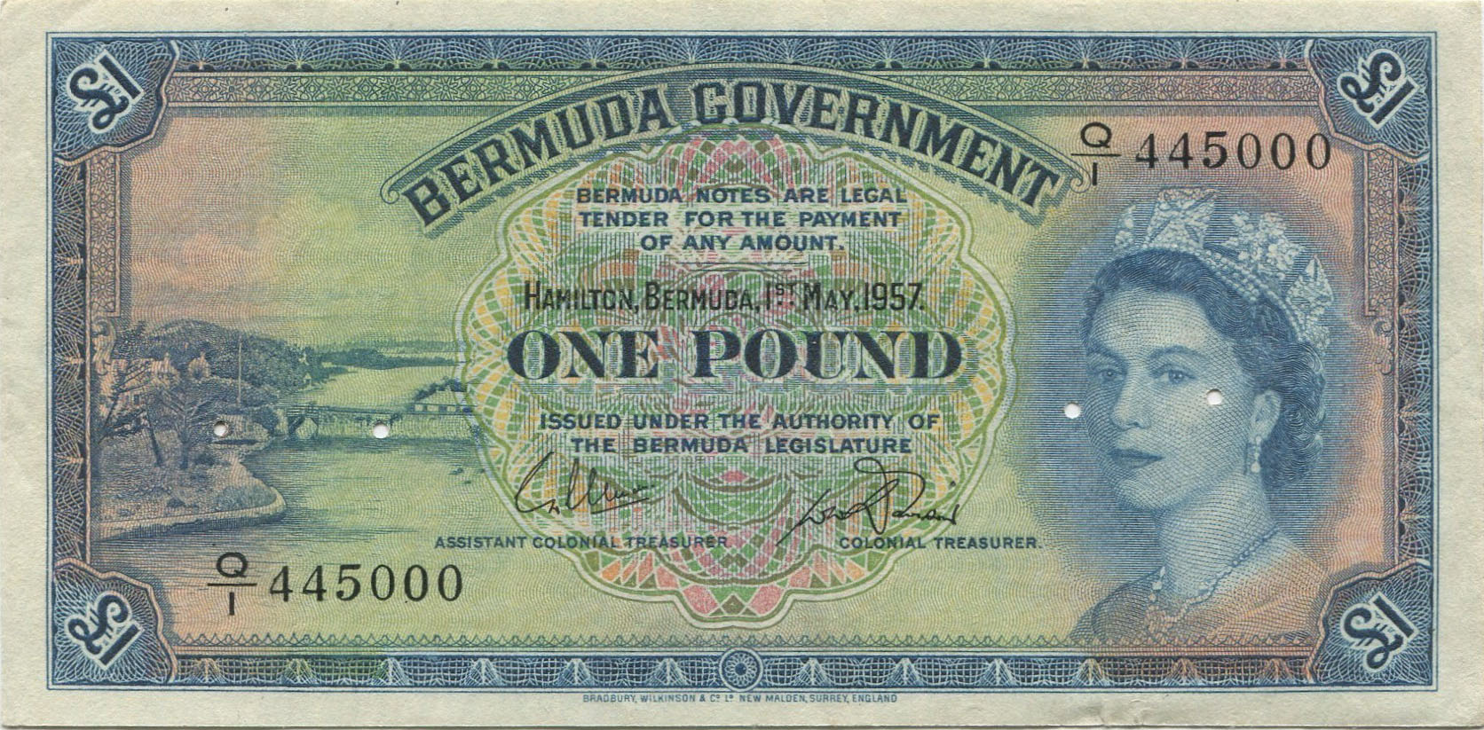 Bermuda 2 Dollars (1992-1999 Elizabeth II-Bermuda Monetary