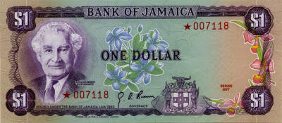 Banknote, Jamaica, 1 Dollar, Undated (1970), KM:54, EF(40-45)